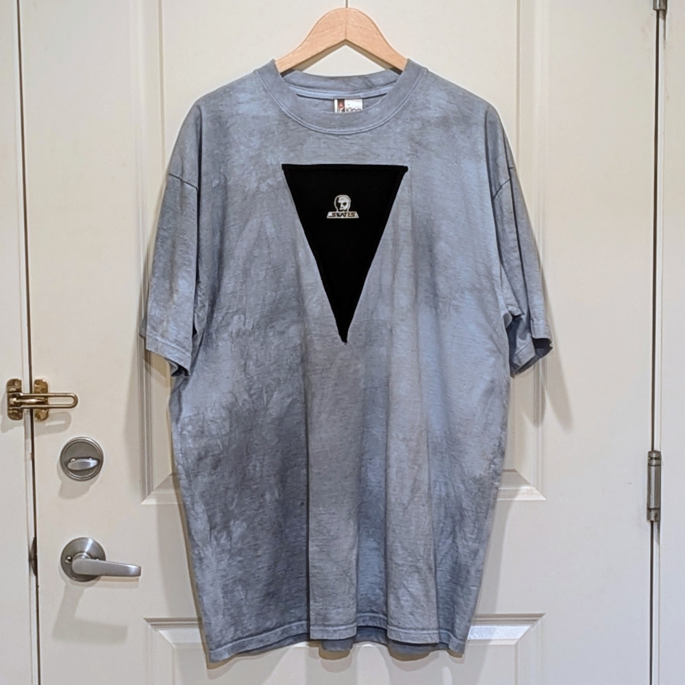 EUC 90s Skull Skates XXL Custom Handmade Blue Tie Dye Tee